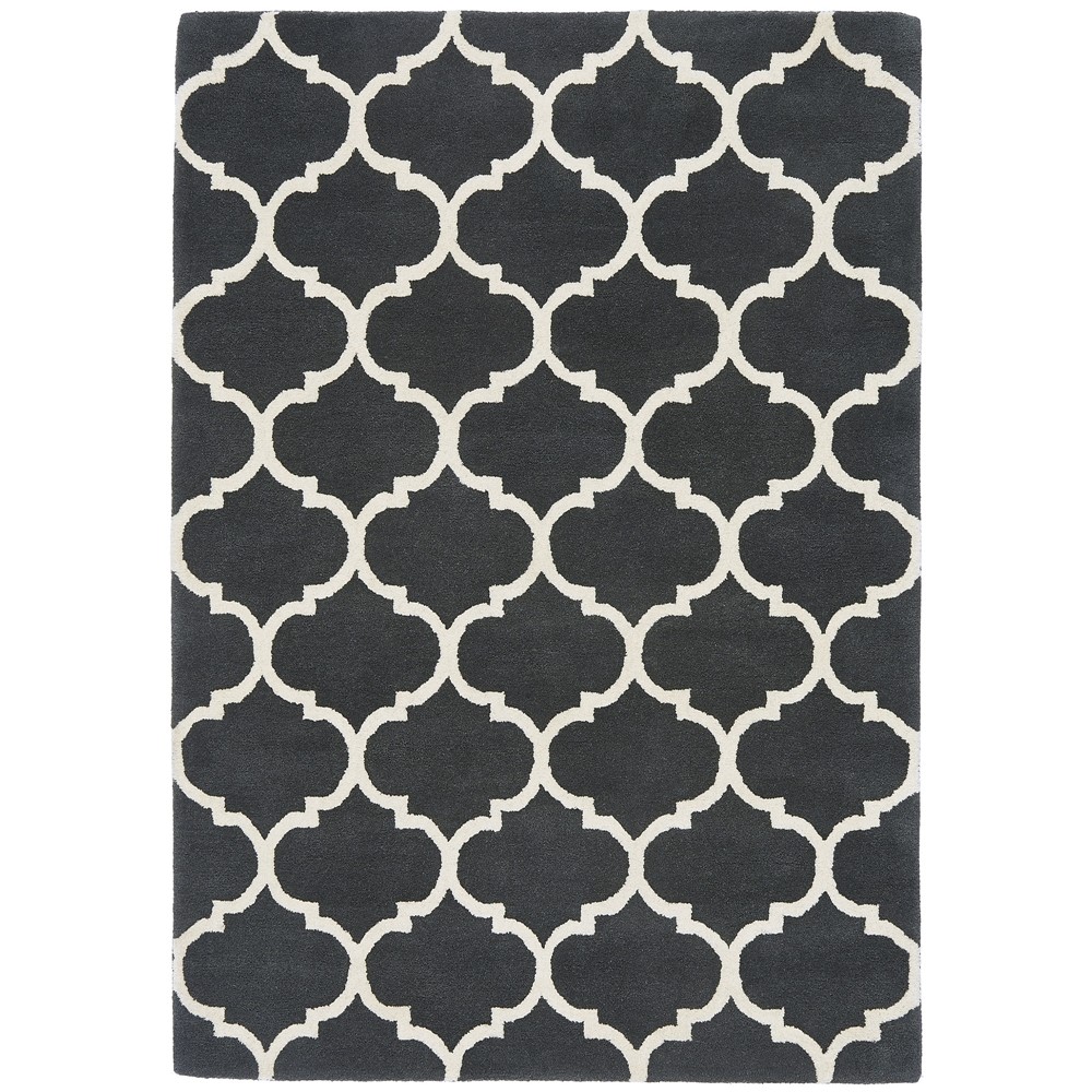 Albany Ogee Rugs in Charcoal